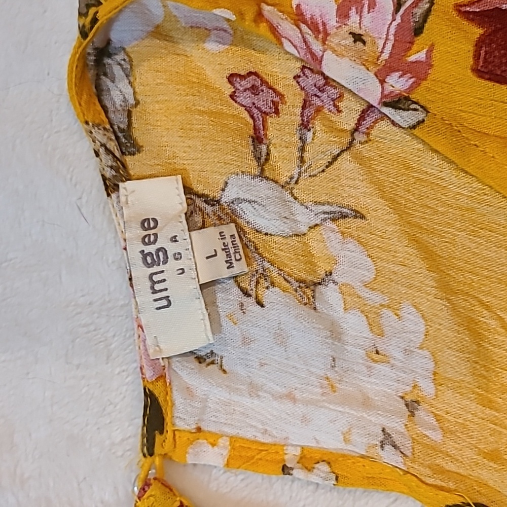 Umgee Floral Patchwork Ruffle Tiered Mini Dress S… - image 2